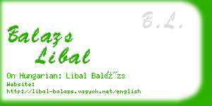 balazs libal business card